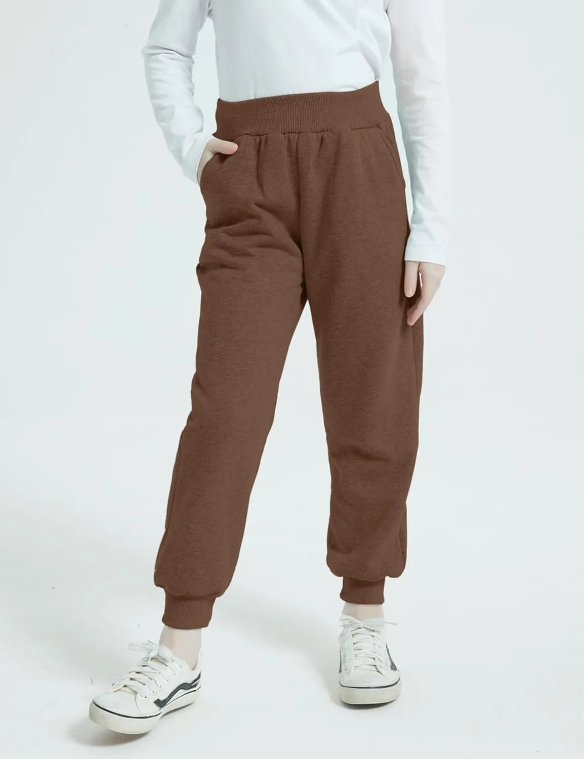 AMEBELLE Boys Girls' Winter Warm Jogger Pant Fleece Lined Elastic Waist Sweatpants