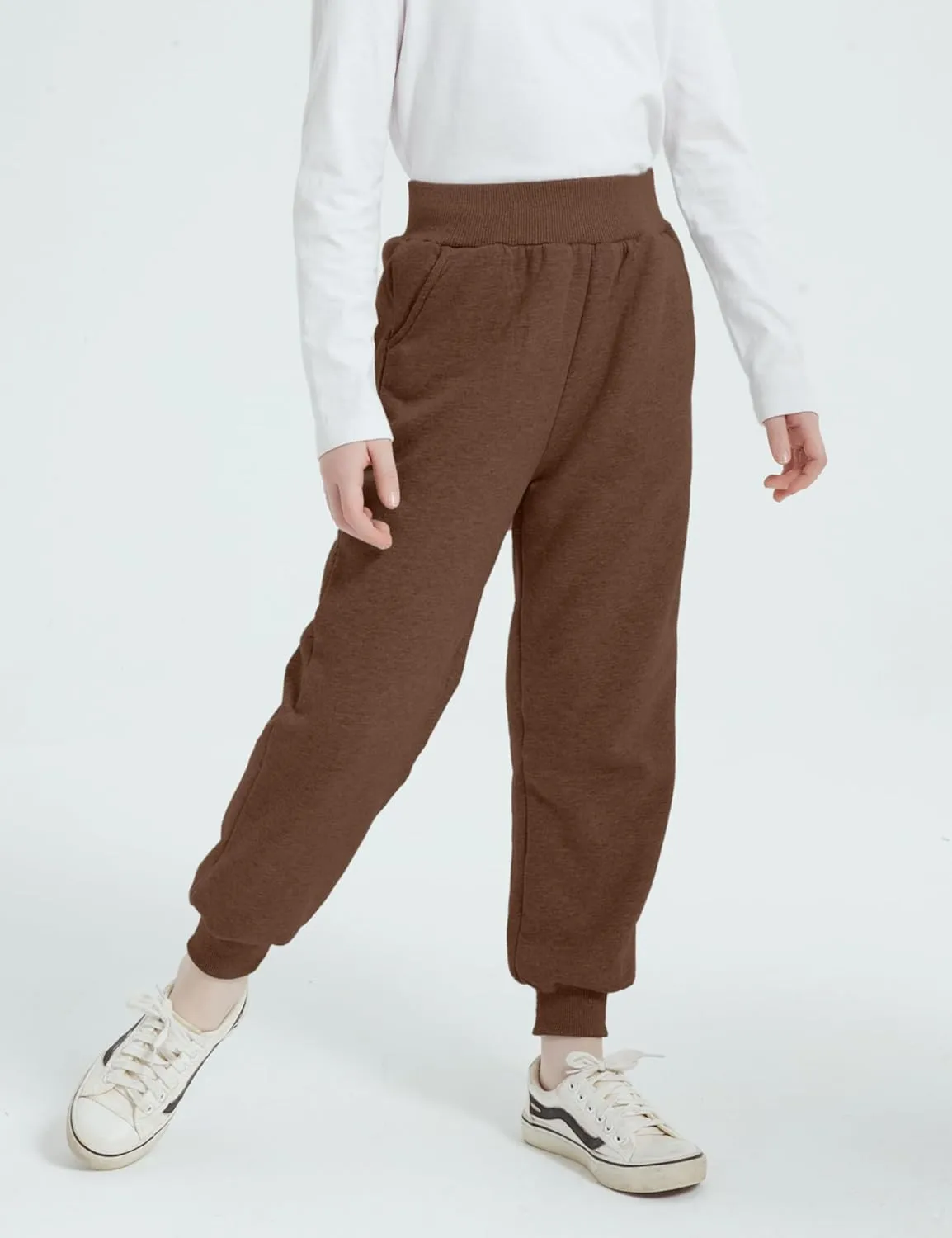 AMEBELLE Boys Girls' Winter Warm Jogger Pant Fleece Lined Elastic Waist Sweatpants
