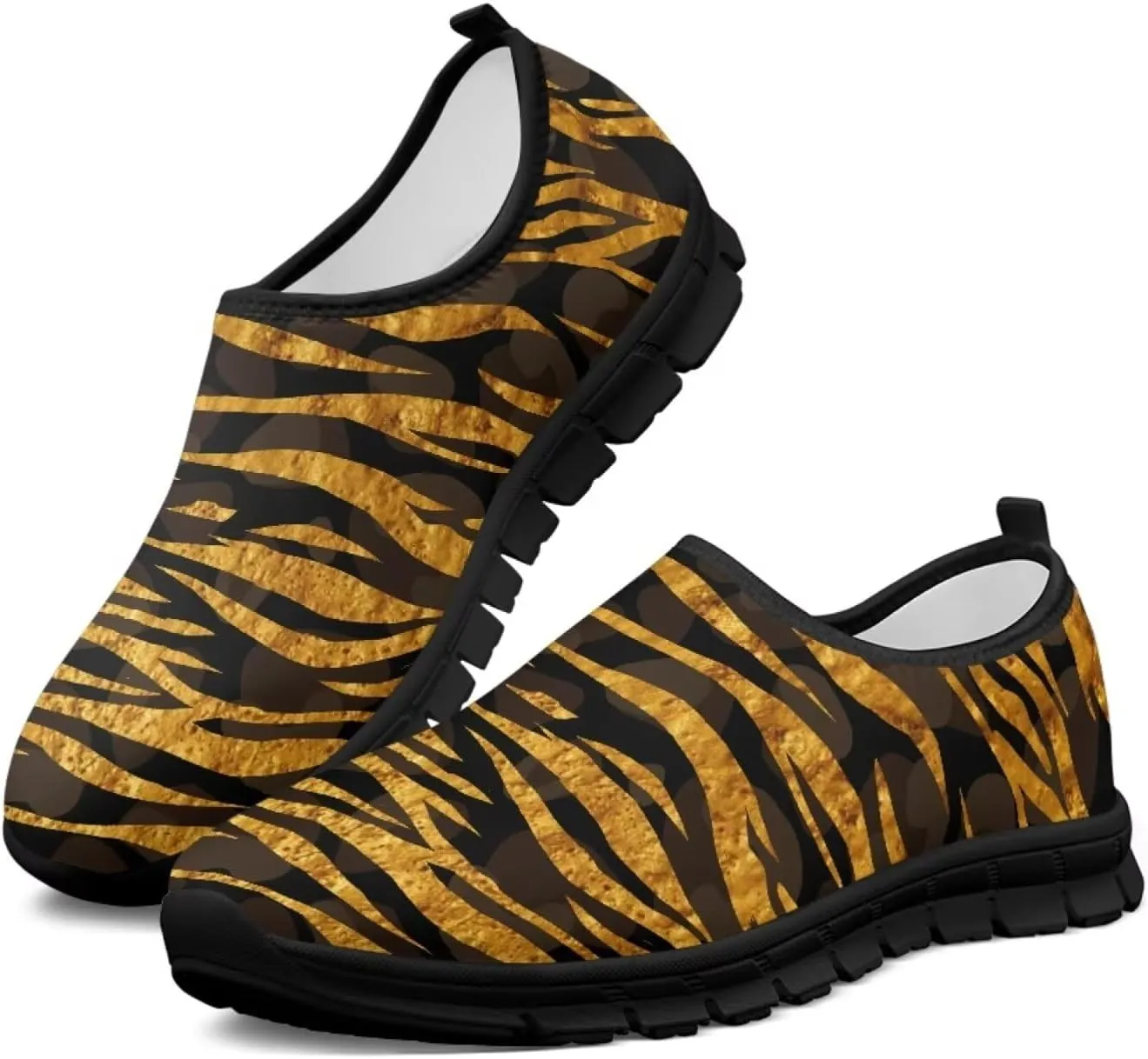 Animal Print Loafers for Women Dressy Non Slip Breathable Athletic Sneaker Lightweight Low Cut Tennis Shoes Flat Walking Driving Shoe