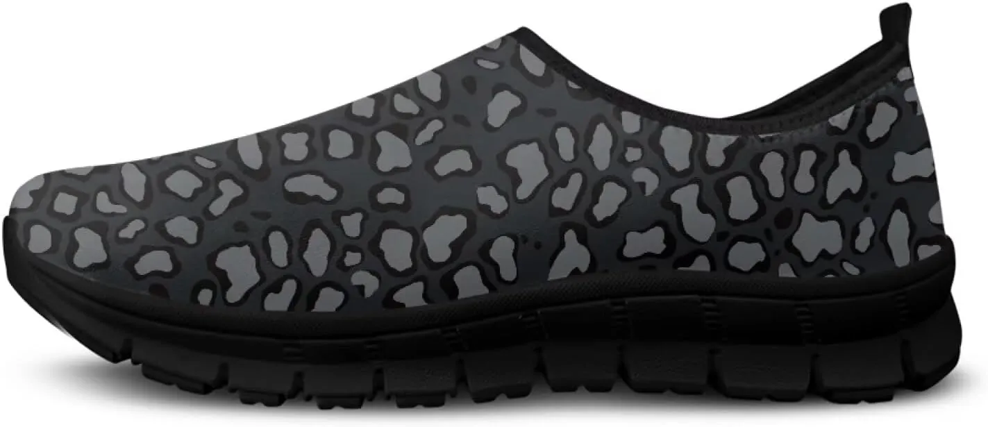 Animal Print Loafers for Women Dressy Non Slip Breathable Athletic Sneaker Lightweight Low Cut Tennis Shoes Flat Walking Driving Shoe