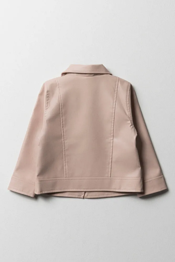 Biker Jacket Pu Pink