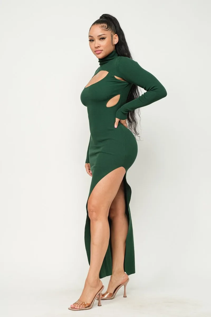 Bolero Side Cut Out Maxi Dress
