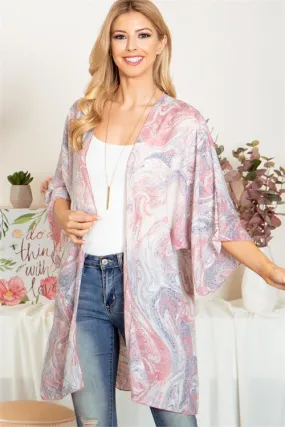 C7000-LIGHT PINK MARBLE PRINTED OPEN FRONT CARDIGAN-2-2-2