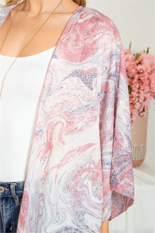 C7000-LIGHT PINK MARBLE PRINTED OPEN FRONT CARDIGAN-2-2-2