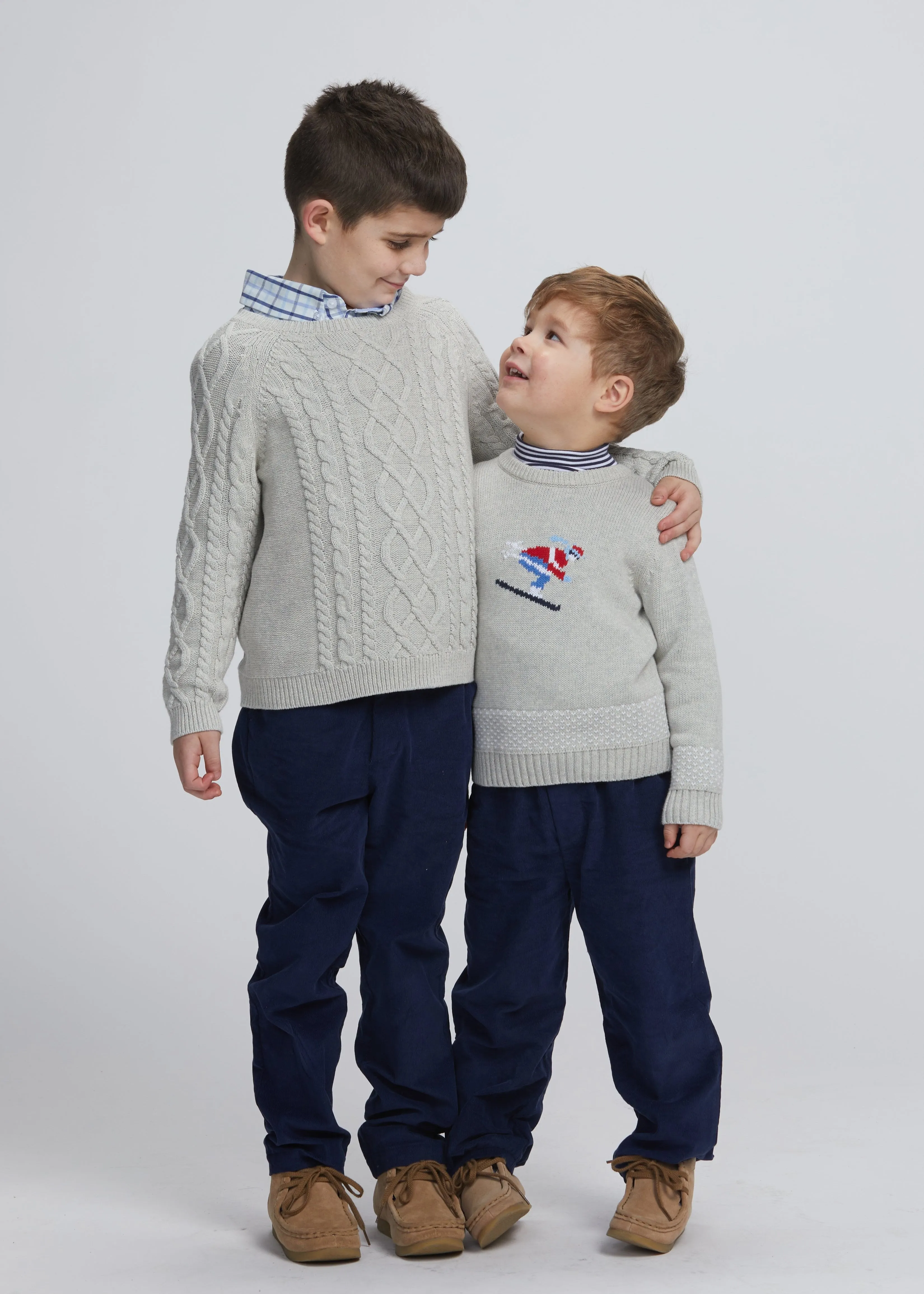 Cable Knit Sweater - Gray