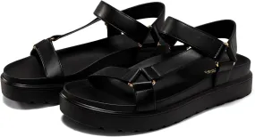 Coutgo Womens Platform Sandals Comfortable Arch Support Footbed Adjustable Ankle Strap Summer Beach Flat Sandals