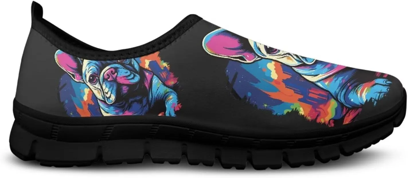 Dogs Loafers Sneakers for Women Fashion Tennis Shoes Slip On Lightweight Walking Low Cut Sneaker Comfort Soft Sole Shoe Loafer