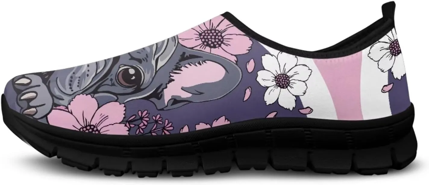 Dogs Loafers Sneakers for Women Fashion Tennis Shoes Slip On Lightweight Walking Low Cut Sneaker Comfort Soft Sole Shoe Loafer