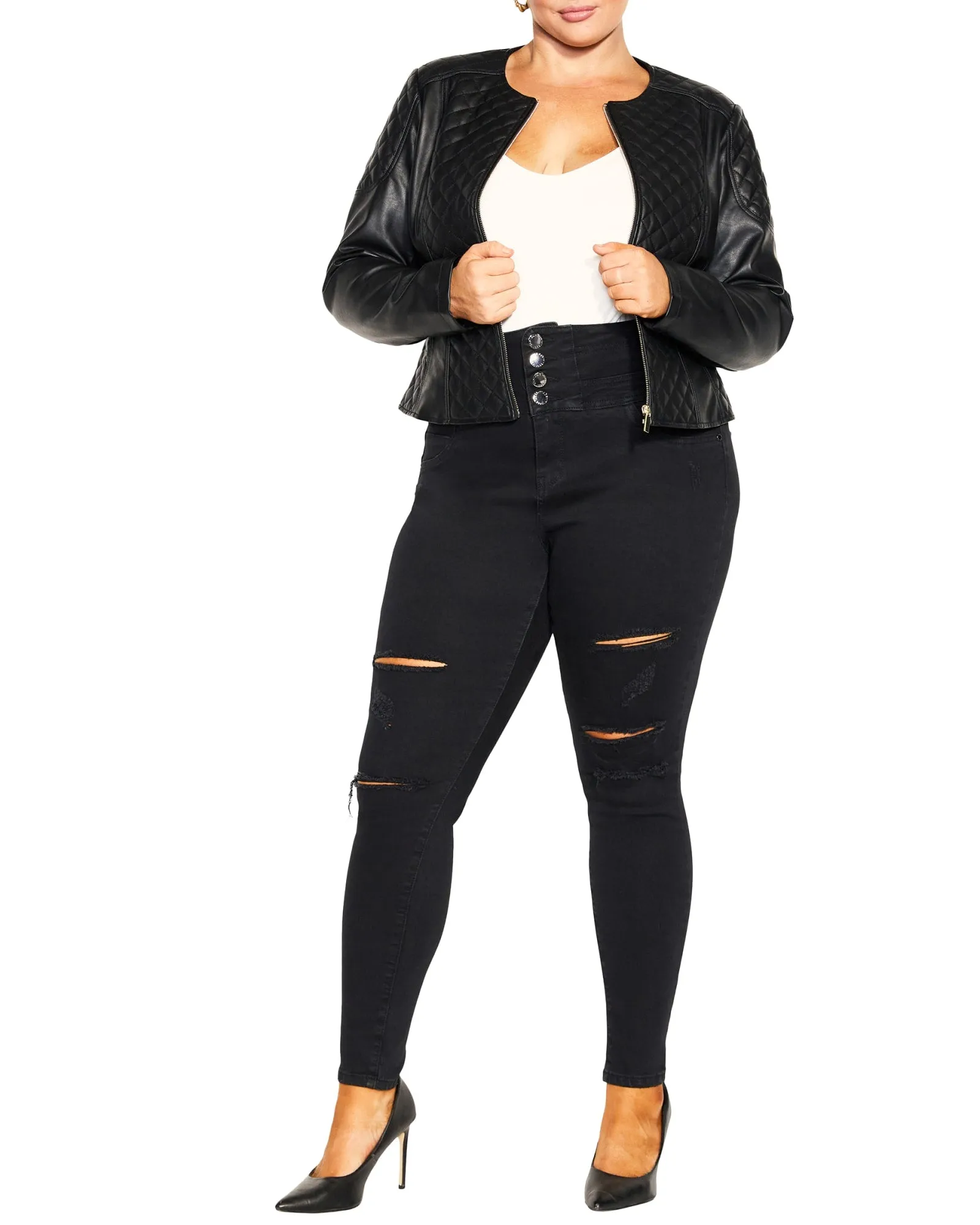 Eliza Moto Jacket | Black