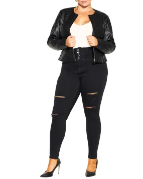 Eliza Moto Jacket | Black