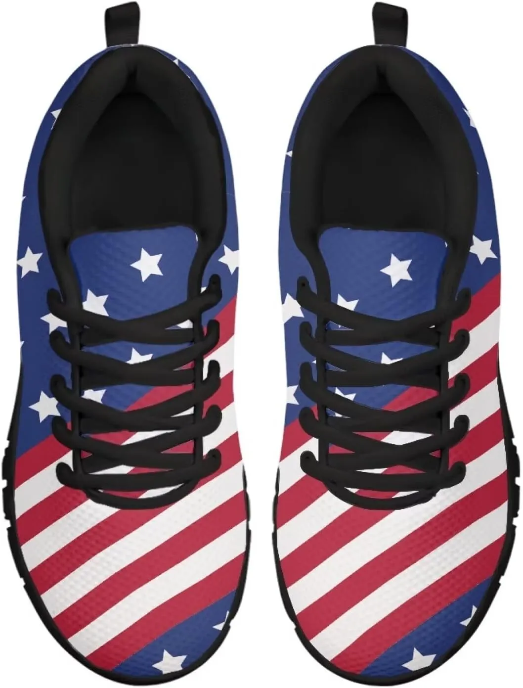 FKELYI Women's Halloween Christmas Decor Lace-up Sneakers Sports Running Shoes Lightweight Walking Flats
