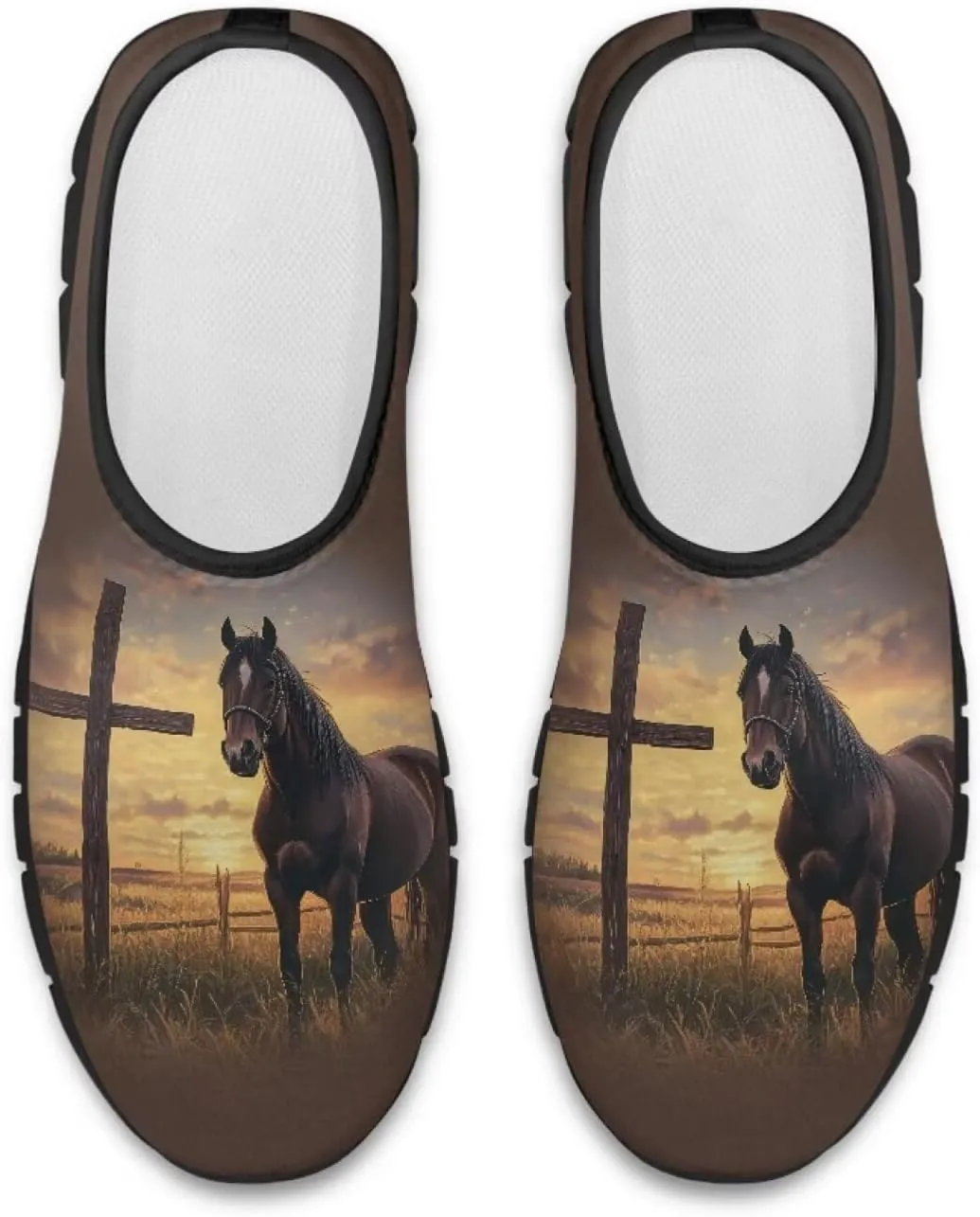 Horse Slip On Sneakers Comfort Loafers for Women Dressy Clothes Breathable Low Cut Shoes Flats Soft Sole Casual Walking Shoe