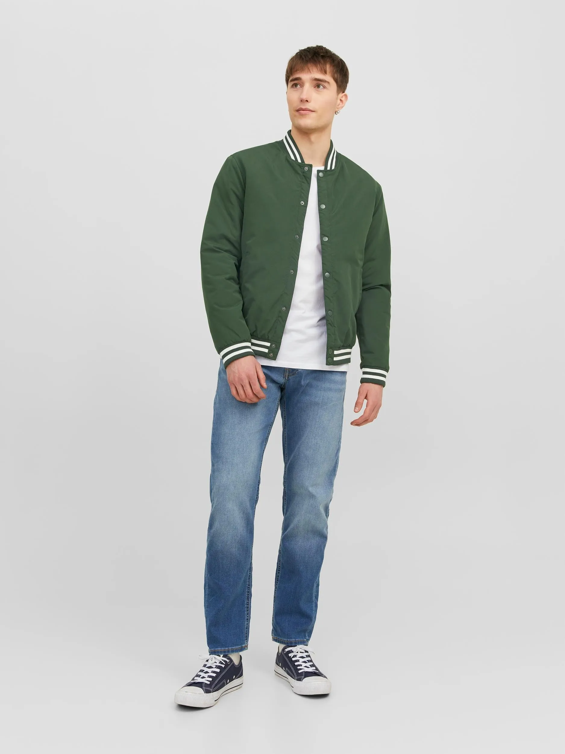 Jack & Jones Warrior Bomber Jacket-MOUNTAIN GRN