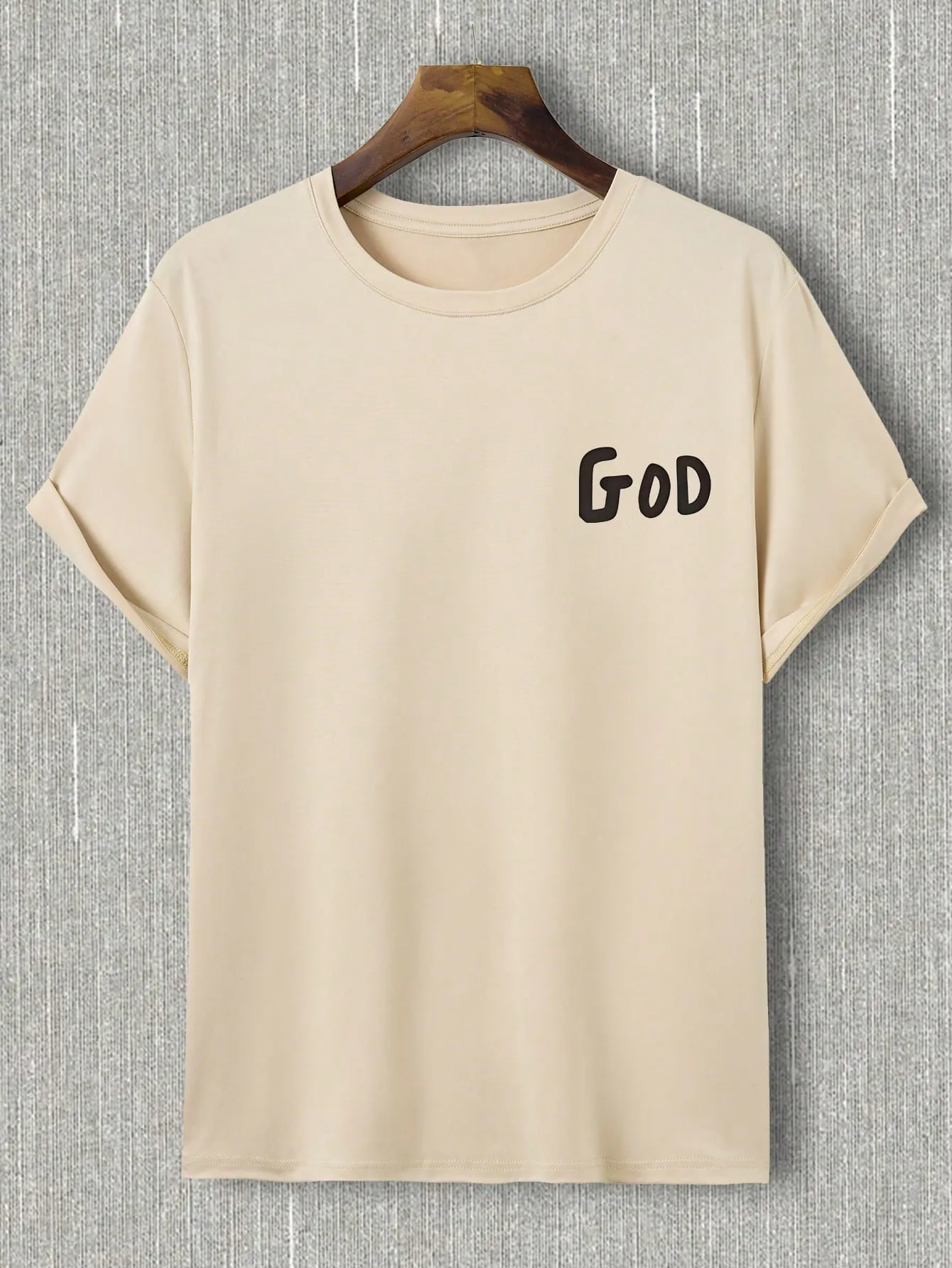 Men's Casual Slim Fit Slogan T-Shirt, Short Sleeve, Summer Wear