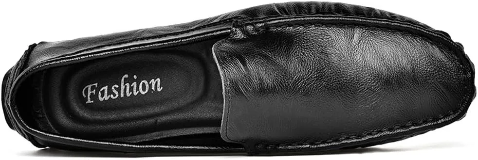 Men's Lightweight Soft Casual Genuine Leather Penny Loafer Flats Slip On Driving Walking Shoes