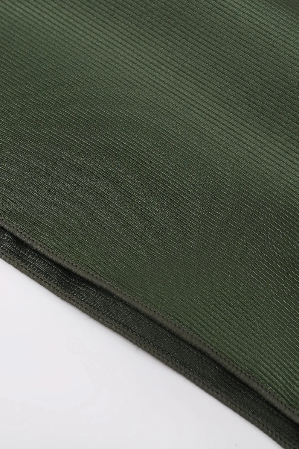 Men's Olive Solid Formal 3-Piece Satin Skinny Tie