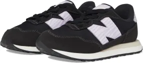 New Balance Kids 237 Bungee Sneaker, BLACK/LILAC GLO, 11 W Little Kid (4-8 Years)