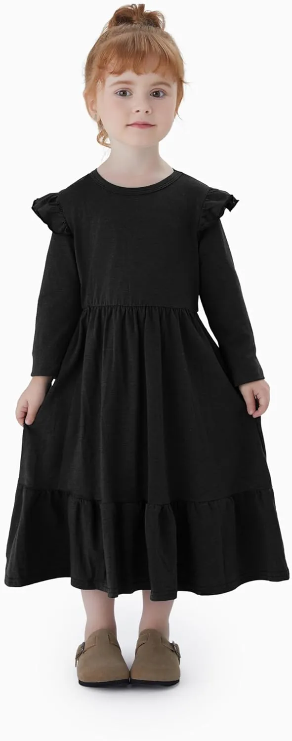 PATPAT Mommy and Me Long Sleeve Matching Dresses, Mother Daughter Cute Casual & Formal Outfits for Mom and Girls