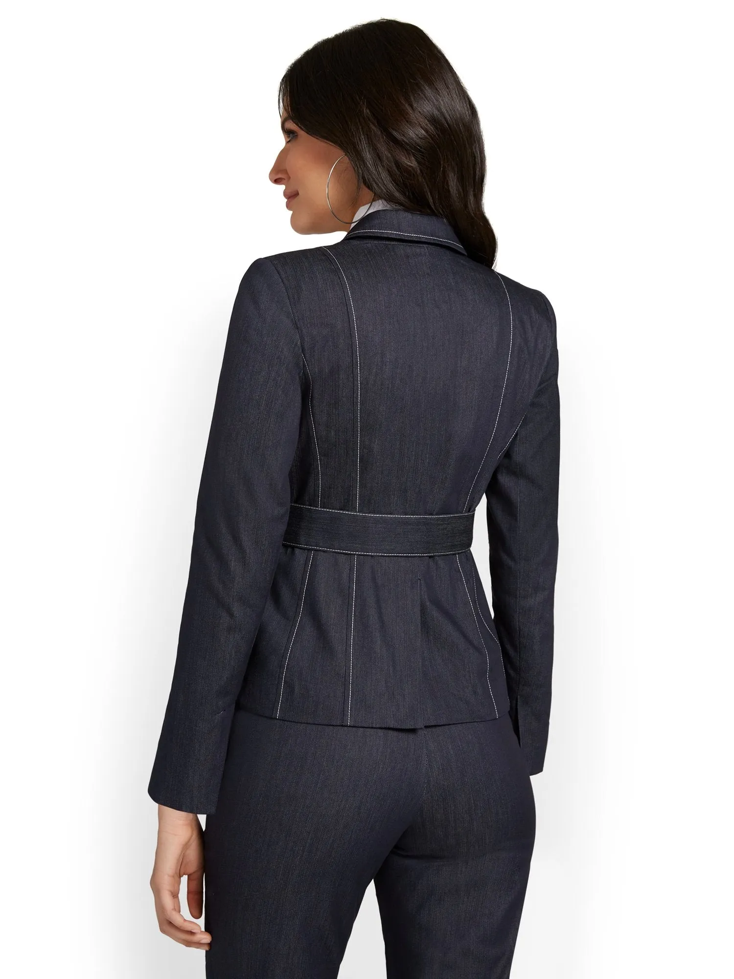 Seamed Patch Pocket Denim Jacket