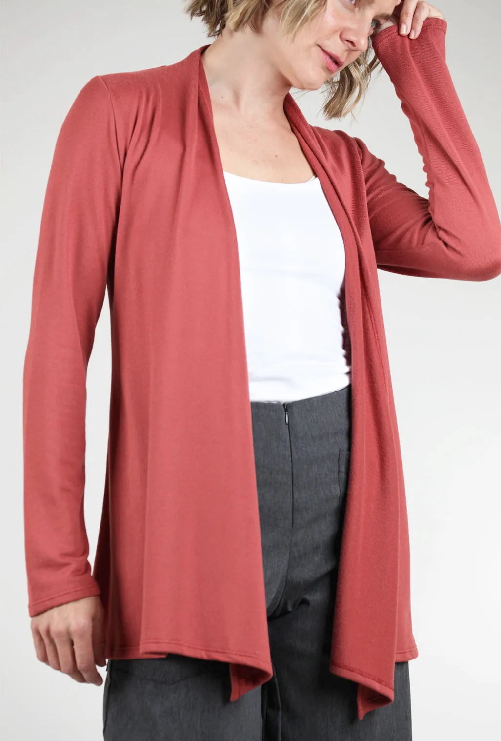 Soft Knit Cardigan, Cinnamon