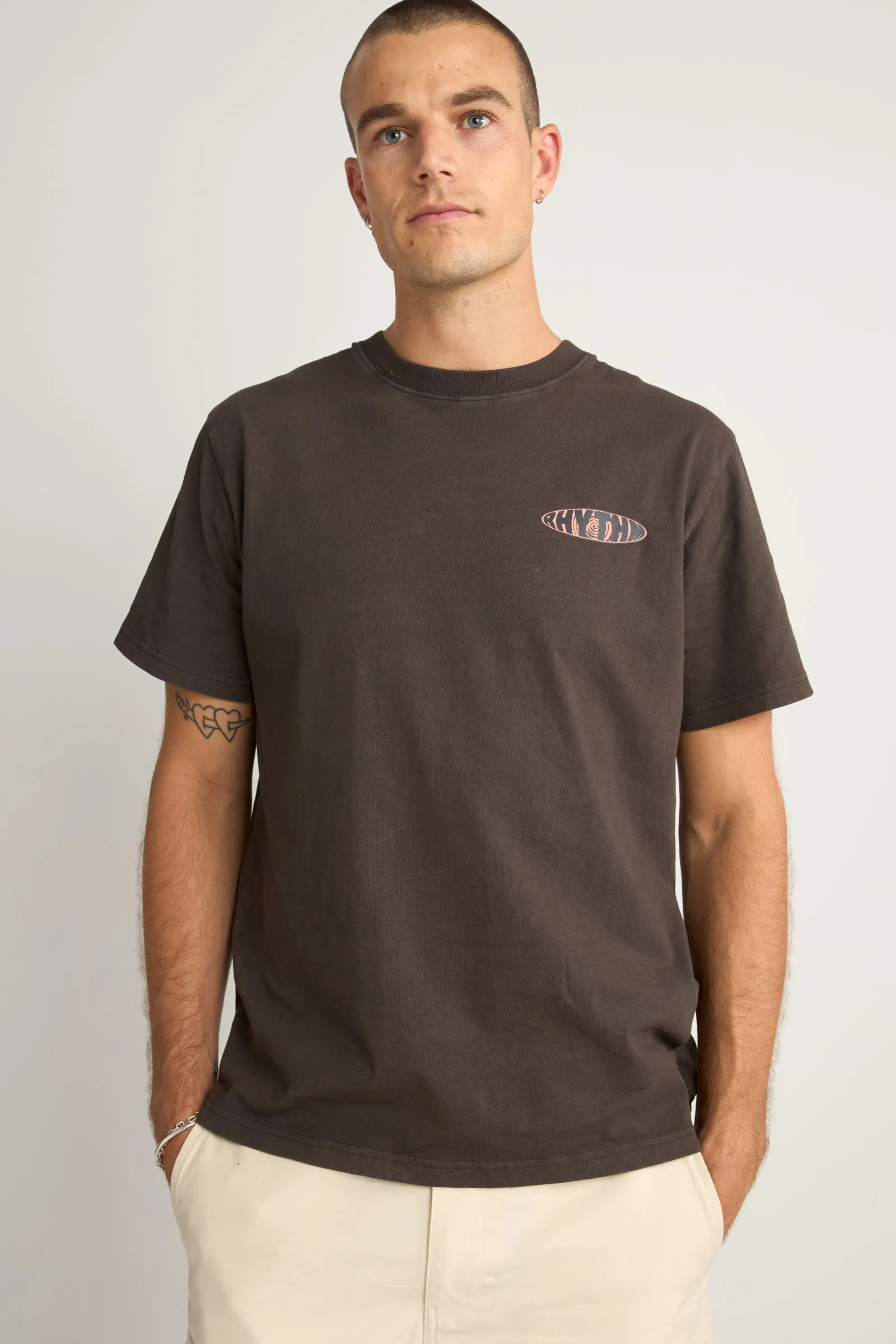 Sound Printed Vintage Ss T Shirt Black