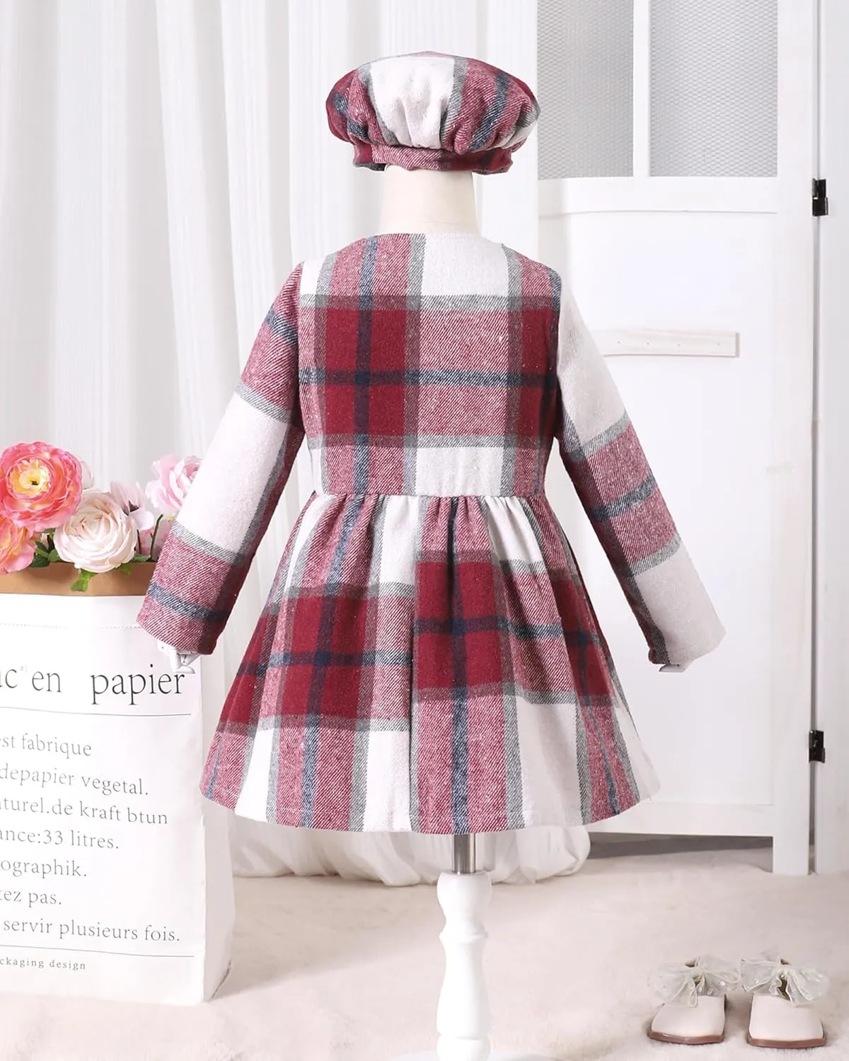 Toddler Girls Winter Long Sleeve Dresses Kids Fall Cute Clothes Little Girl Outfits for Size 4-7 Years