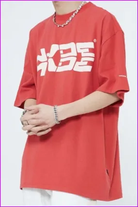 Trendy Loose Printed Summer Teenager Couple Tees