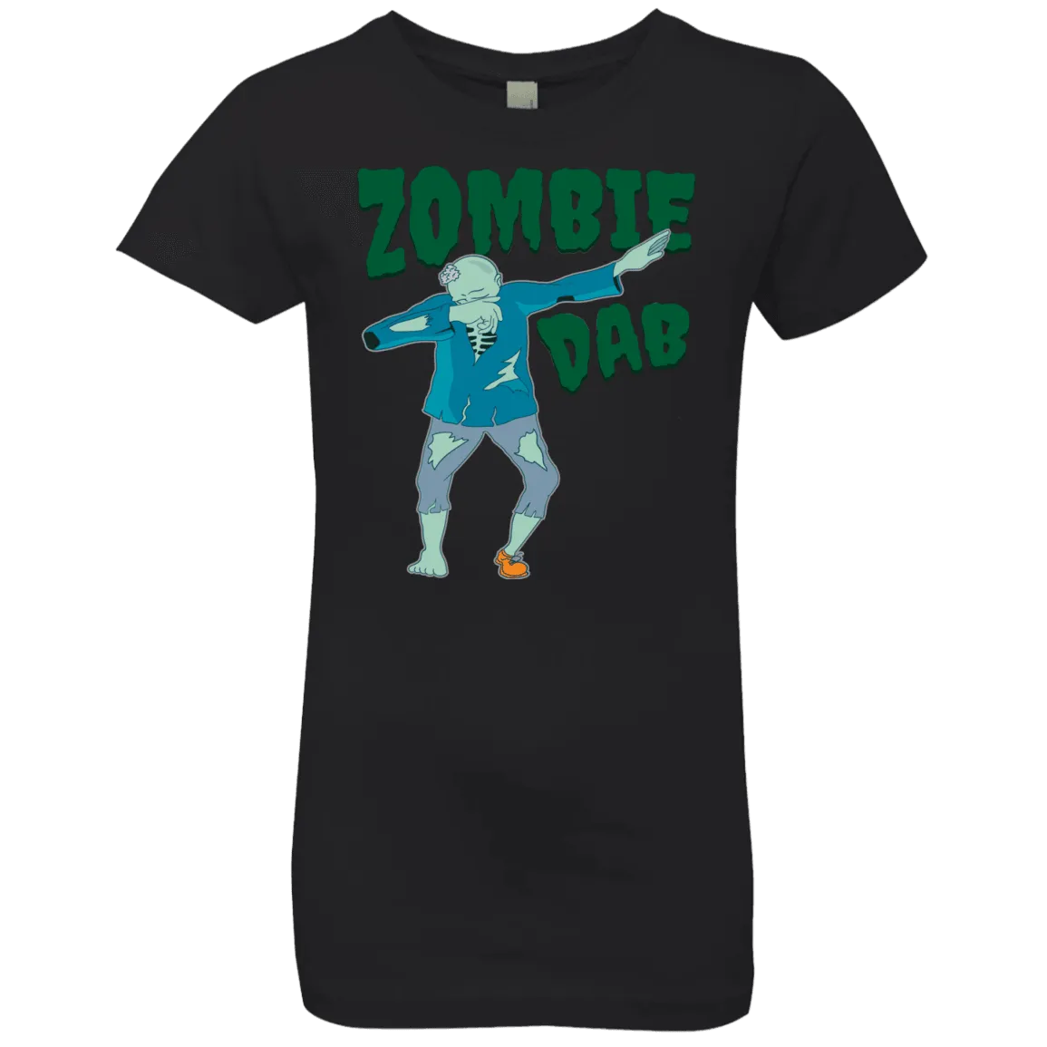 Trendy Zombie Dab T-Shirt Halloween Tees (Girls)