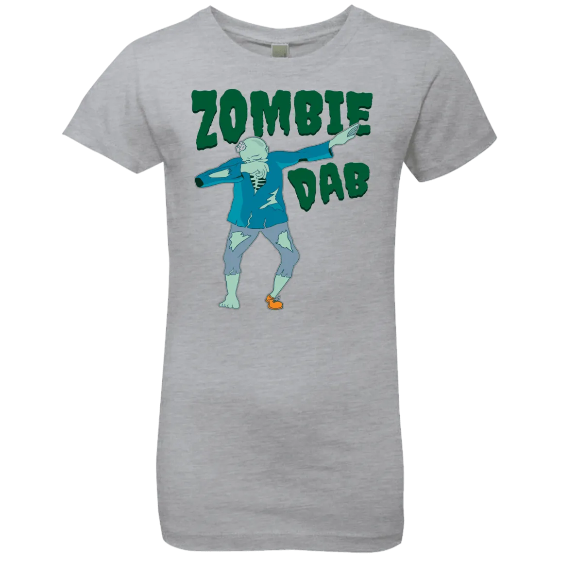 Trendy Zombie Dab T-Shirt Halloween Tees (Girls)