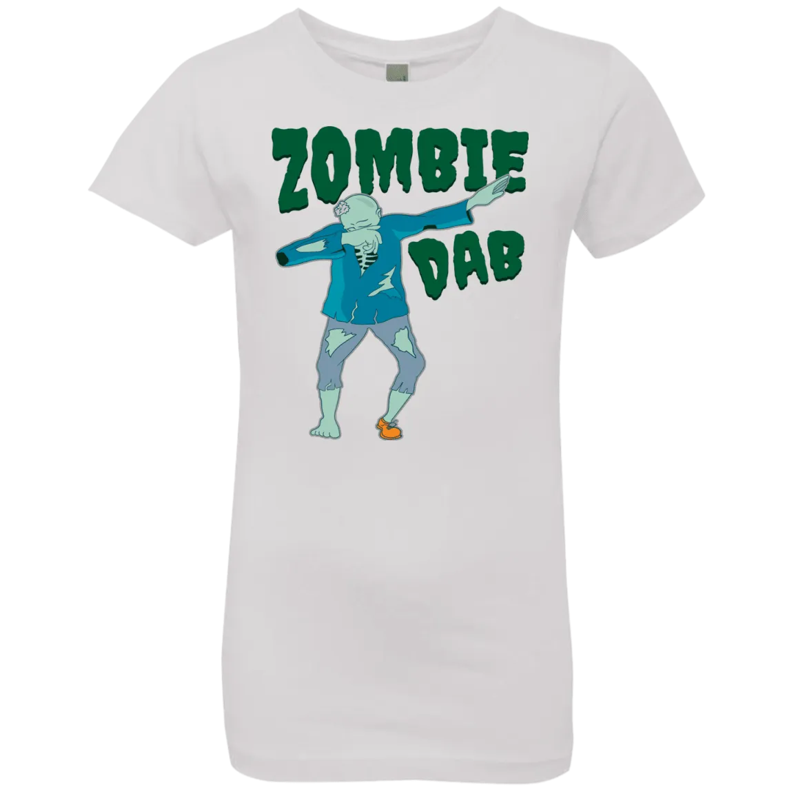 Trendy Zombie Dab T-Shirt Halloween Tees (Girls)