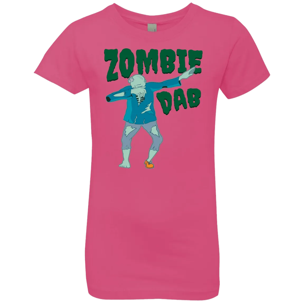 Trendy Zombie Dab T-Shirt Halloween Tees (Girls)