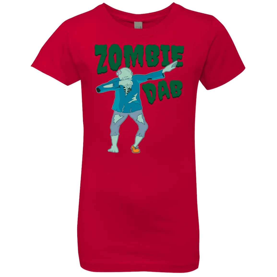Trendy Zombie Dab T-Shirt Halloween Tees (Girls)