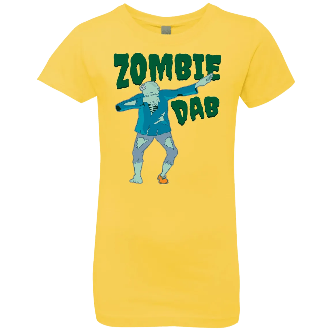 Trendy Zombie Dab T-Shirt Halloween Tees (Girls)