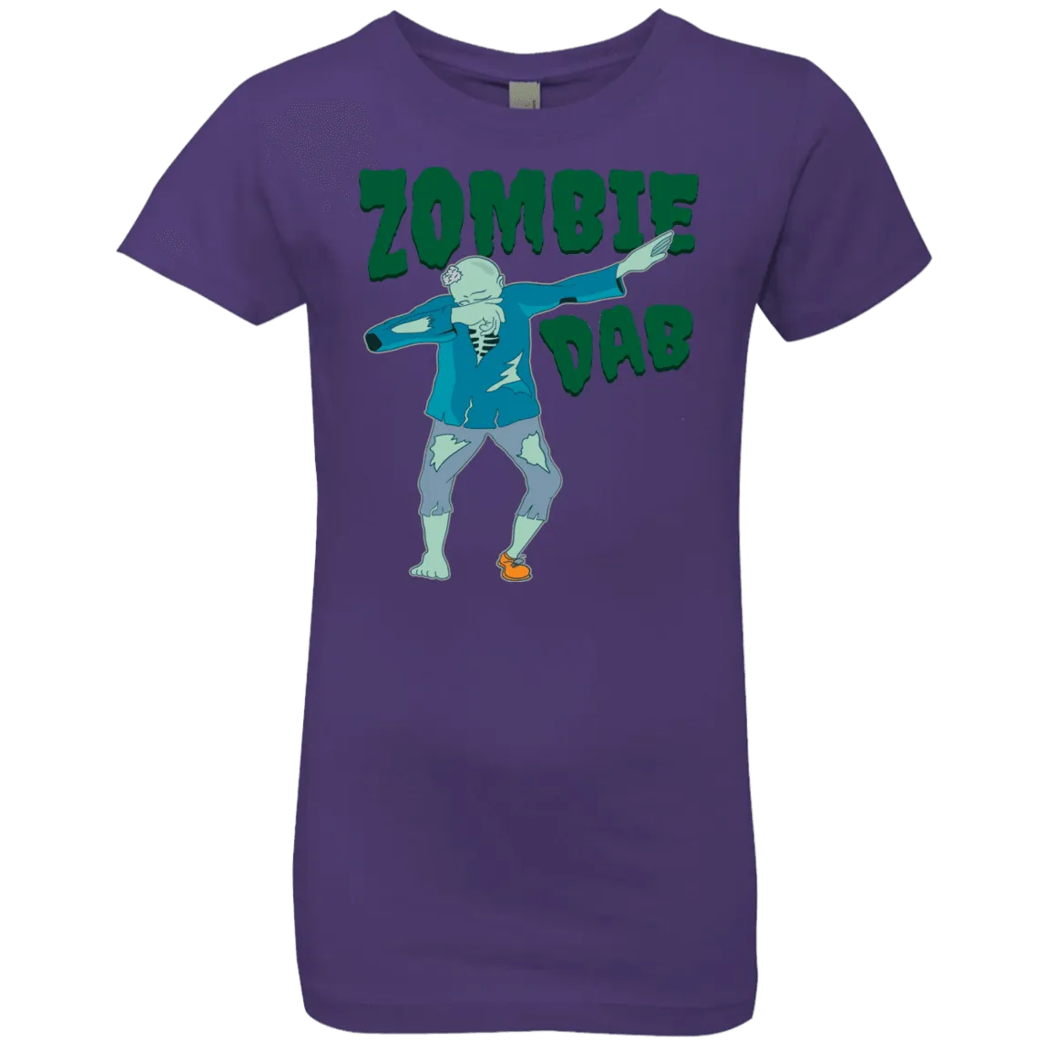 Trendy Zombie Dab T-Shirt Halloween Tees (Girls)