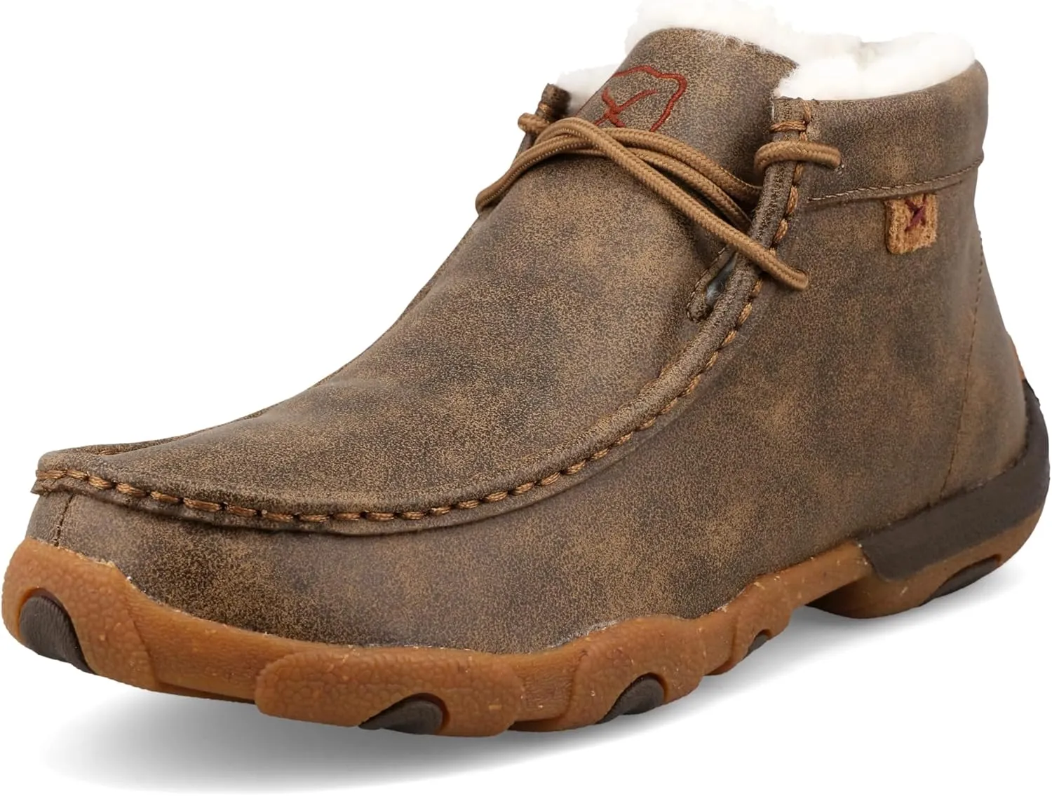 Twisted X Women's Chukka Driving Moc, Moc Toe, Bomber & Fur Lining, 7 M