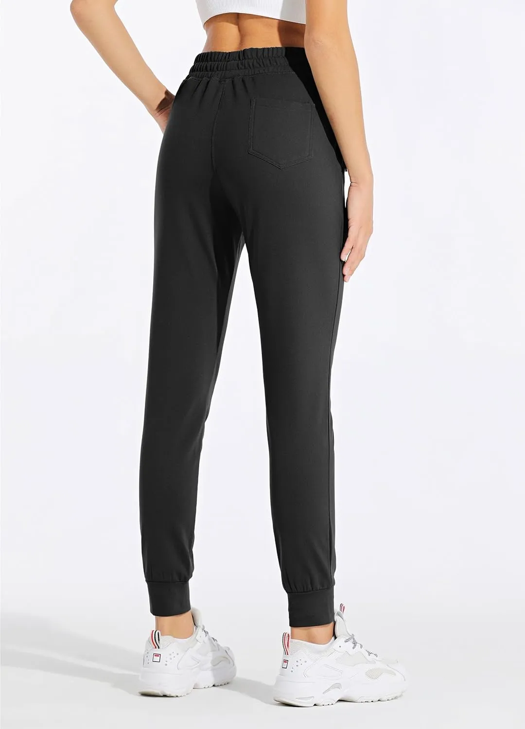 Willit Women's Fleece Lined Joggers Warm Pants Running Thermal Sweatpants Winter Athletic Hiking Water Resistant with Pockets