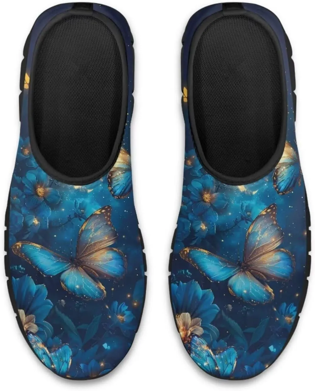 Women Butterfly Shoes Casual Slip On Walking Shoes Lightweight Breathable Athletic Running Shoes Low Top Flat Work Loafers
