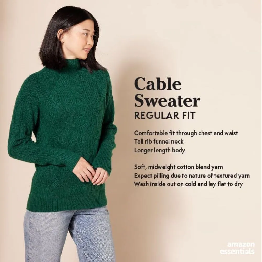 Women’s Winter Sweater, Soft Touch Funnel Neck Knit